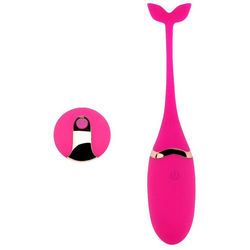 Roze silikonsko vibro jaje sa daljinskim — 11,5 cm, 10 režima — 26 00171
